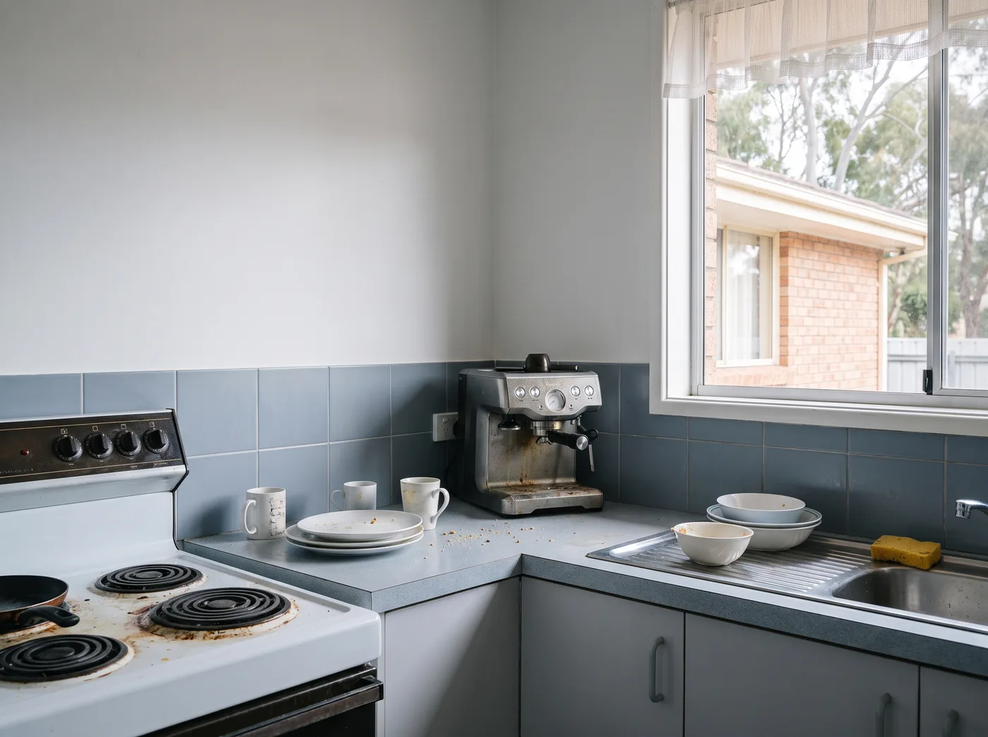 Kitchen before cleaning